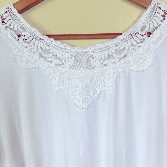 Short Sleeve Boho Stretch Waist Cotton Top Size Small - Picture 11 of 16